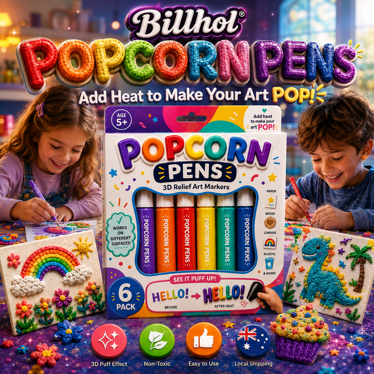 Save 50% by ordering today丨𝐁i𝐥𝐥𝐡𝐨𝐥® 💐3D Relief Art Pen – Turn Flat Drawings Into Touchable 3D Art