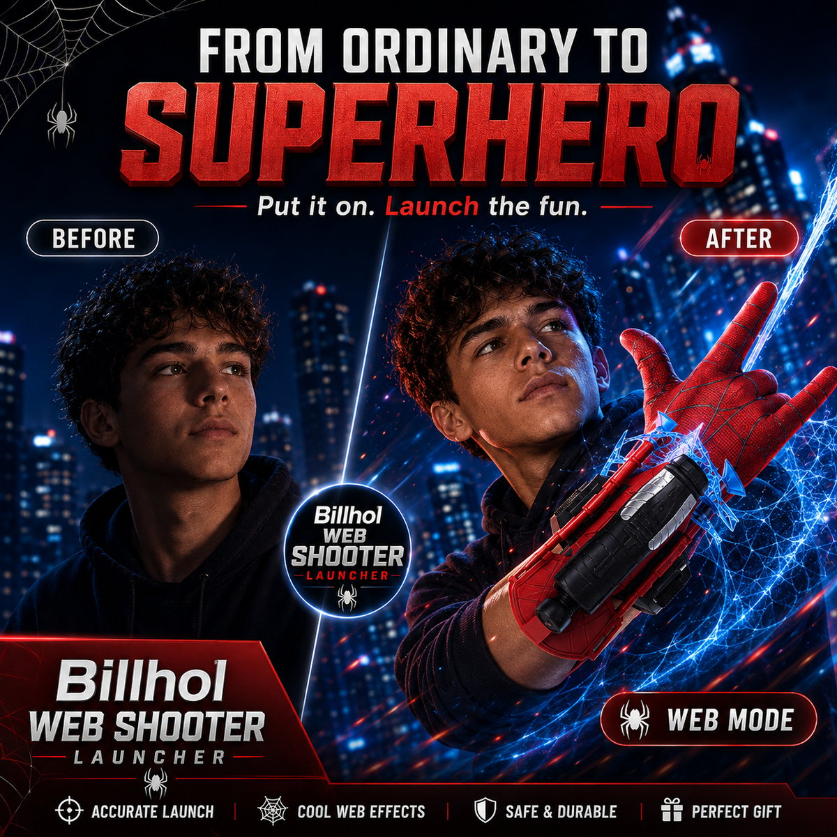 Billhol®👻Web Shooter Launcher – Premium Hero Action Collection